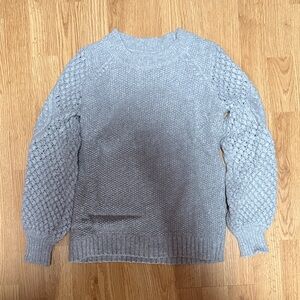 LOFT Heather Gray Textured Women's Sweater